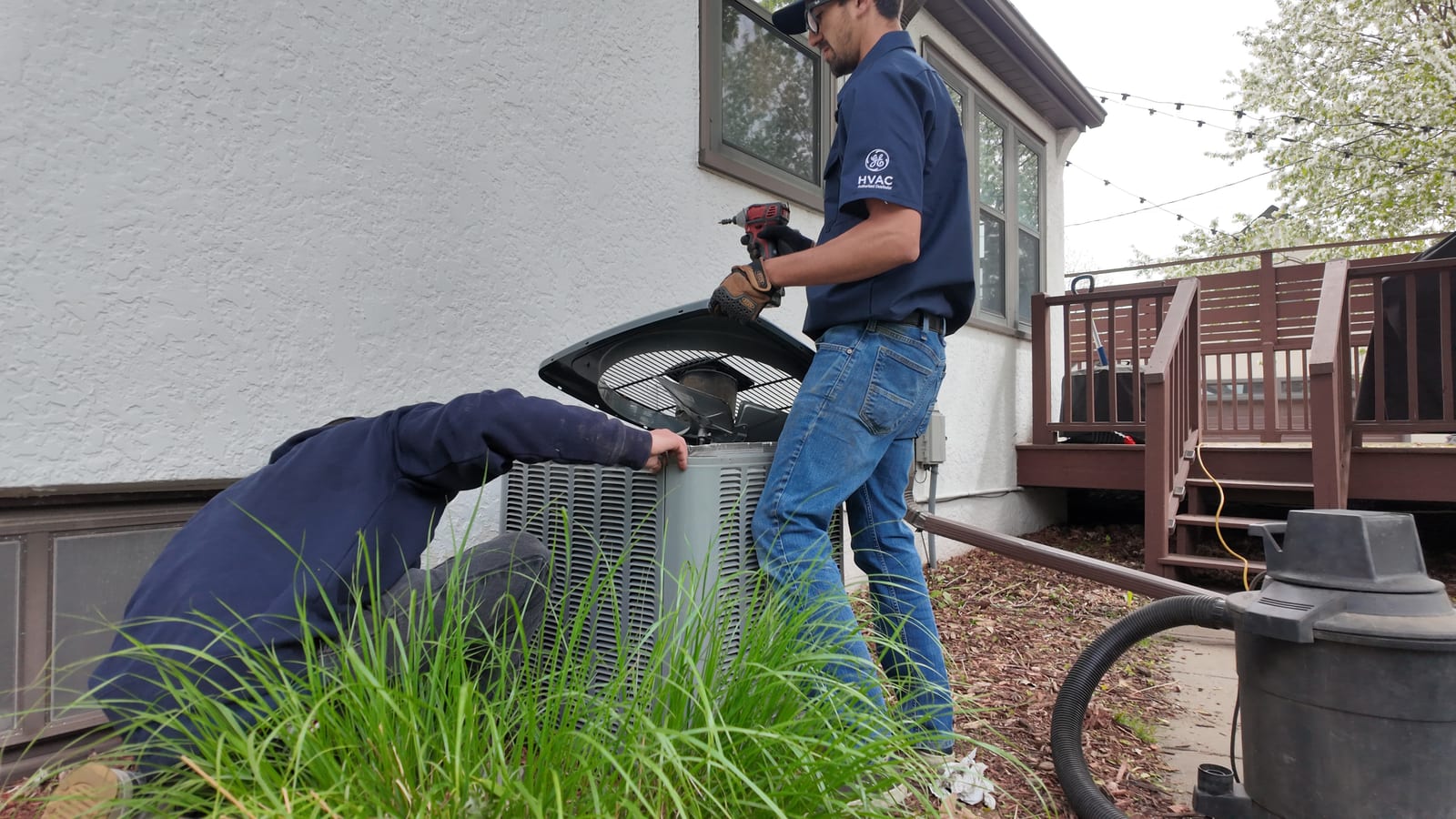 Justin Fodor working a tune-up on a Twin Cities job site